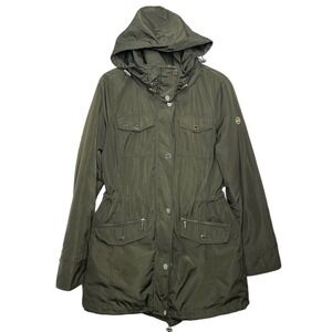 Michael Kors Olive Green Anorak Rain Coat Lightweight Jacket women's small